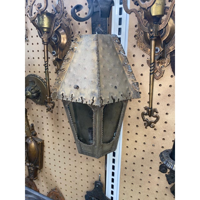 Paul Evans Brutalist Style Bronze Wall Sconce For Sale - Image 4 of 11