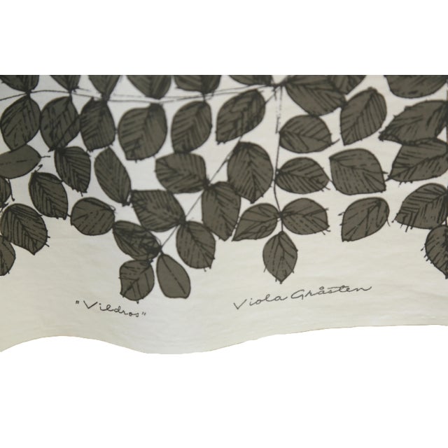 1958 Mid-Century Scandinavian Textile by Renowned Swedish Designer Viola Gråsten, Tapestry Tablecloth For Sale - Image 9 of 17