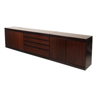 Mid-Century African Rosewood S11 Modular Sideboard by Angelo Mangiarotti, Italy, 1960s For Sale