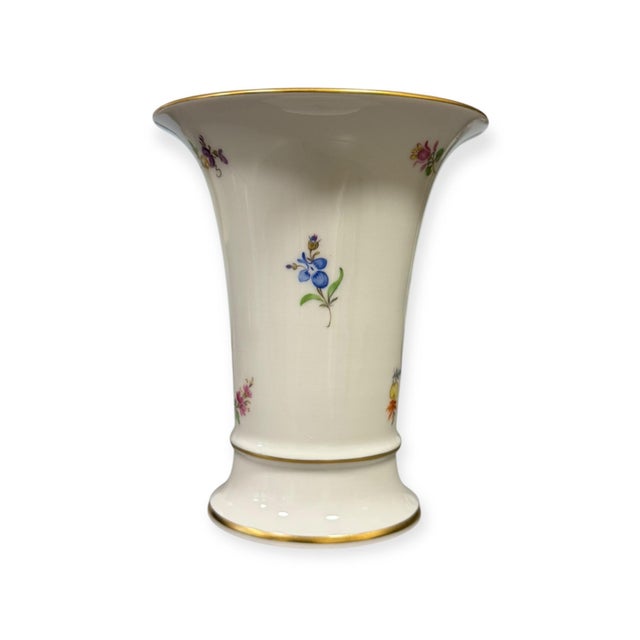 Porcelain Vase with Gilt Rim from Meissen, 1950s For Sale - Image 10 of 10