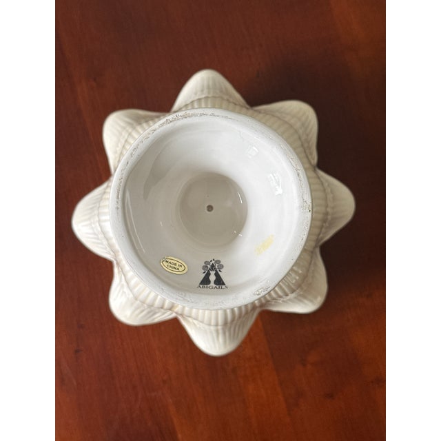 White Contemporary White Ceramic Tulipiere Vase For Sale - Image 8 of 10