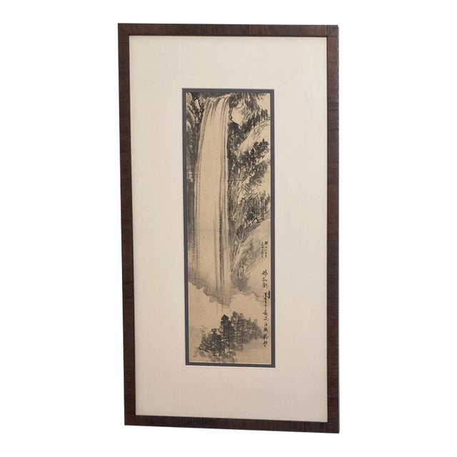 Painting of a Waterfall, China 1900 For Sale