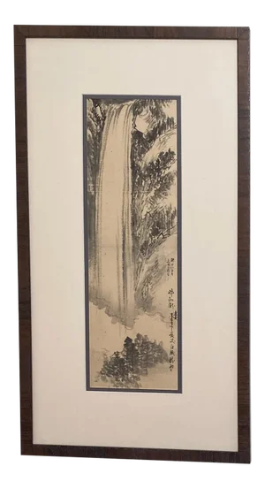 Painting of a Waterfall, China 1900
