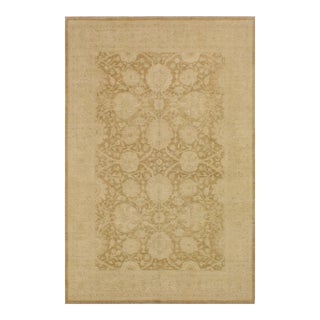 Boho Chic Ziegler Brown Beige Hand-Knotted Wool Rug - 9'0'' X 12'0'' For Sale