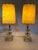 1950s Mid Century Modern Fiberglass and Glass Side Lamps - a Pair For Sale - Image 4 of 8