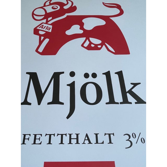 Red Mikael Reuter, Mjölk, Exibition Poster Ur Killektonen Sweden Pop Art, Printed in Sweden For Sale - Image 8 of 14