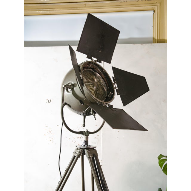 An extremely rare Mole-Richardson model 612, known within the industry as the Sputnik, its round fiberglass body and three...