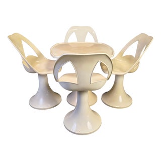 Vintage Space Age Dining Set, 1960s, Set of 5 For Sale