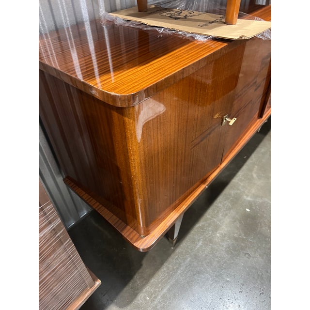 French Mid-Century Modern Sideboard / Buffet With Bar Cabinet, C. 1940 For Sale - Image 11 of 14