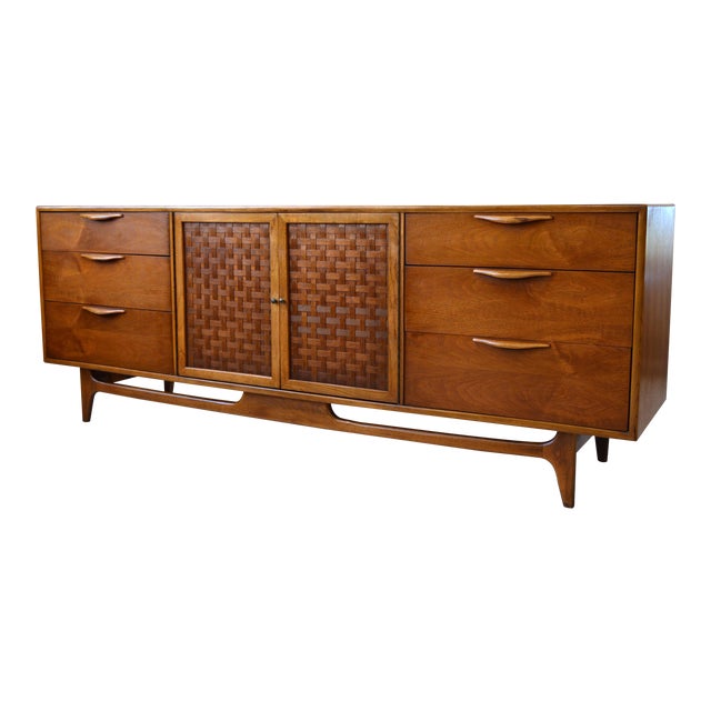 Mid Century Modern Lane Perception 9 Drawer Lowboy Dresser by Warren Church Chairish