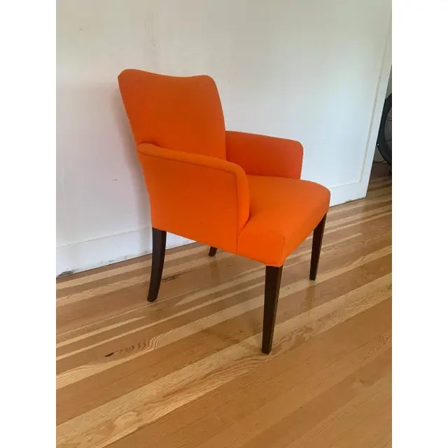 Modern Attributed to Brueton Modern Orange Side Chair For Sale - Image 3 of 4
