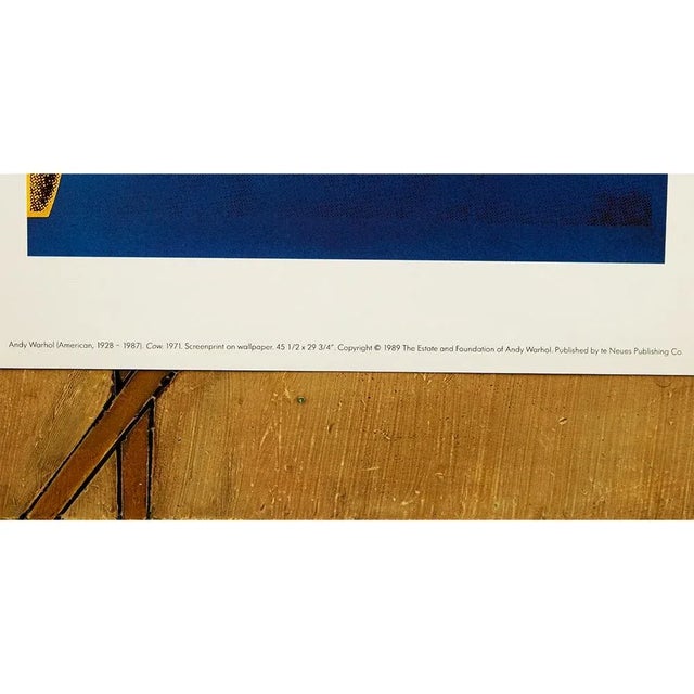 Andy Warhol 1989 the Andy Warhol Foundation After Andy Warhol "Cow" 1971, Pop Art Lithograph For Sale - Image 4 of 8