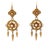 Contemporary Art Nouveau Gold Dangle Earrings 15k Yellow Pearl Floral Style, 2 pieces For Sale - Image 3 of 7