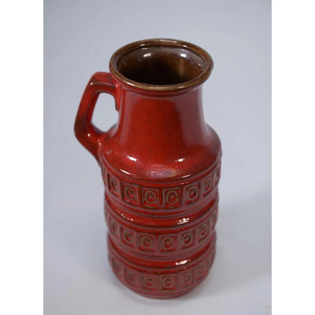 Ceramic Red Glazed Ceramic Vase, 1960s For Sale - Image 7 of 8