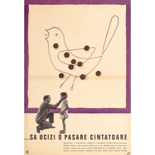 "To Kill a Mockingbird" Original Vintage Movie Poster, Romanian, 1963 For Sale