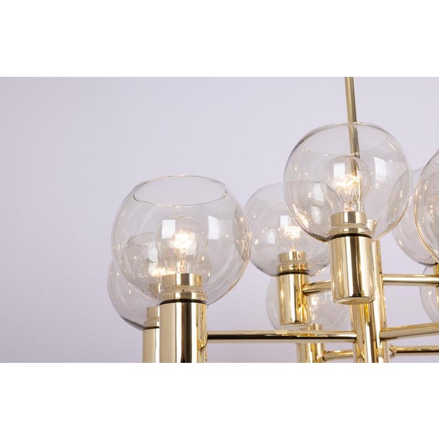 Large Vintage Brass Chandelier, Germany, 1960s For Sale - Image 10 of 13