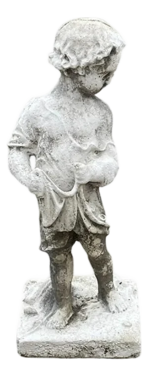 Vintage Four Seasons Cherub Putti Cast Cement Garden Ornament