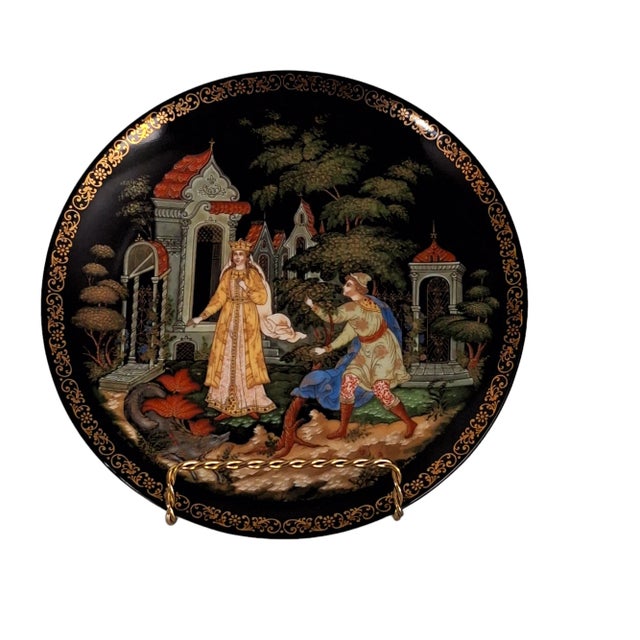 Late 20th Century Set of 4 Numbered Russian Legends Decorative Collector Plates. Size: 7.75" H x 7.75" H Beautiful plates...