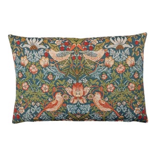 Strawberry Thief Tapestry Cushion With Feather Filler - 33x46cm (13"x18") For Sale