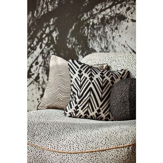 Contemporary Harlequin Juto Fabric in Black Earth For Sale - Image 3 of 3