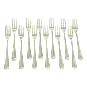 Dutch Silver Cake Forks, 1941, Set of 12