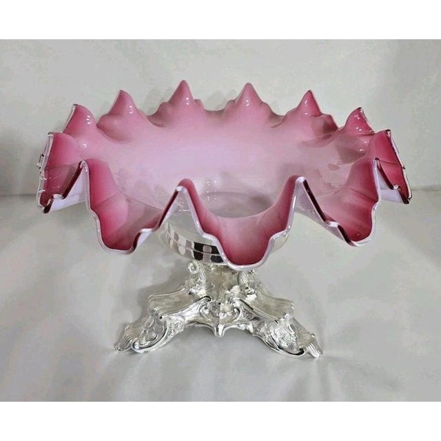 Late 20th Century Sterling Silver & Glass Centrepiece from Hugh Crawshaw, 1995 For Sale - Image 3 of 18