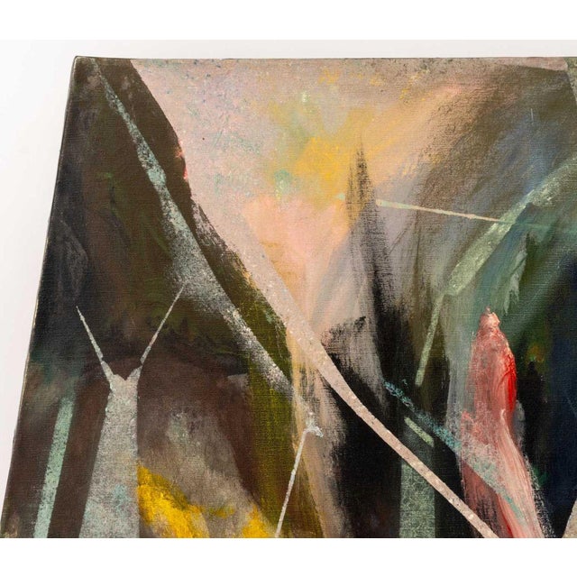 Mid 20th Century Fritz Bonner Trapezoidal Form Acrylic on Canvas For Sale - Image 5 of 9