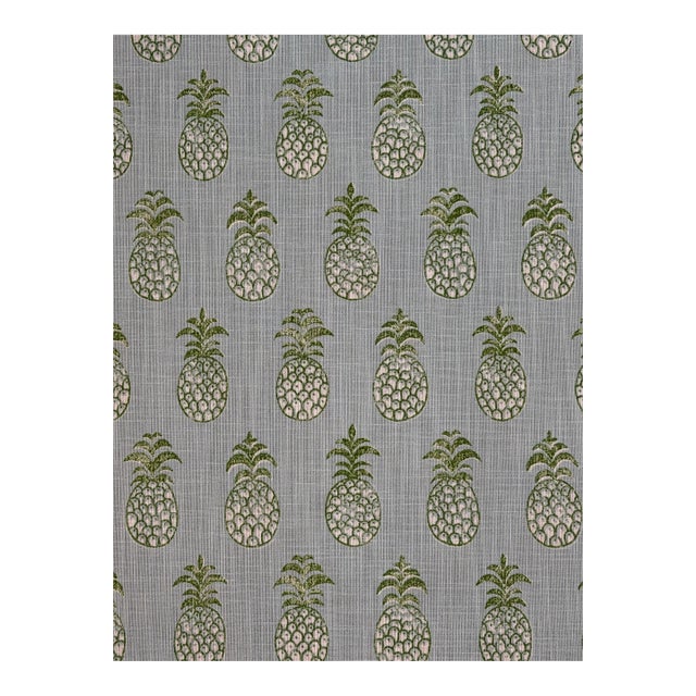 Schumacher 181020 Piña Cove Indoor Outdoor Aquamarine Fabric 2 Yards For Sale
