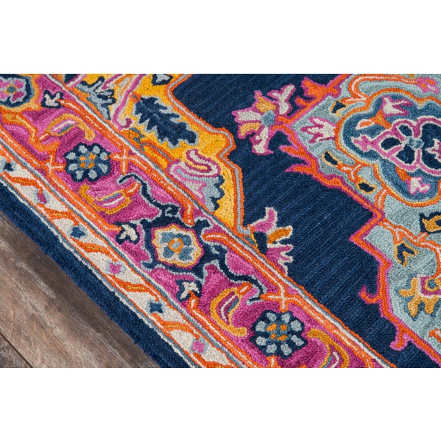 Traditional Ibiza Navy Hand Tufted Area Rug 6' X 9' For Sale - Image 3 of 8