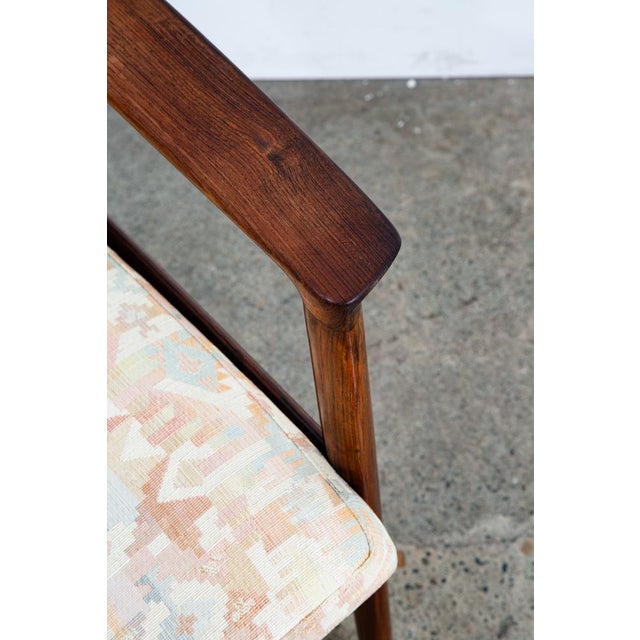 1960s Mid Century Danish Modern Lounge Chair Armchair Rosewood Finn Juhl Style Denmark For Sale - Image 12 of 12