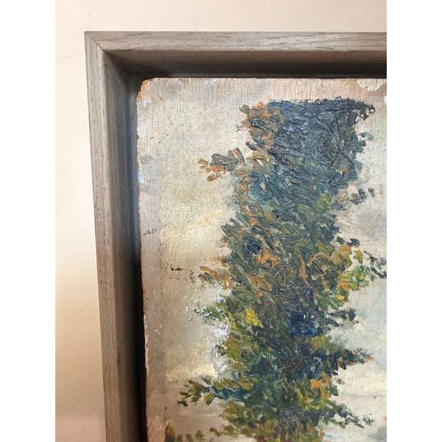 French Landscape Oil on Board, Dated 1941 For Sale In New York - Image 6 of 6