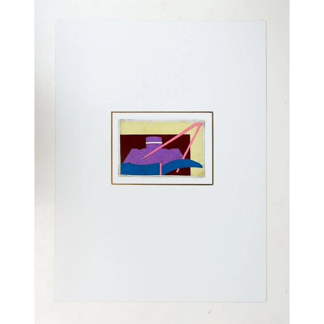 Mid-Century Modern Mid 20th Century Small Robert DuPerrier Abstract Collage For Sale - Image 3 of 4