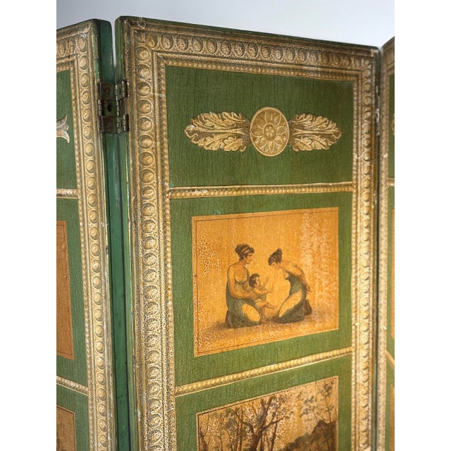 Directoire Arte Povera Style Screen in the style of Carle Vernet For Sale - Image 3 of 11