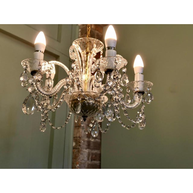 Glass Vintage Venetian Style Chandelier, 1970 For Sale - Image 7 of 9