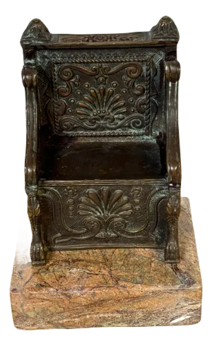 Grand Tour Style Bronze Model of St. Peter's Throne Chair