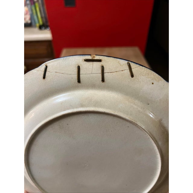 A Fine Pair of Antique Royal Crown Derby Plates, With Staple Repairs, Circa 1820's For Sale - Image 6 of 12