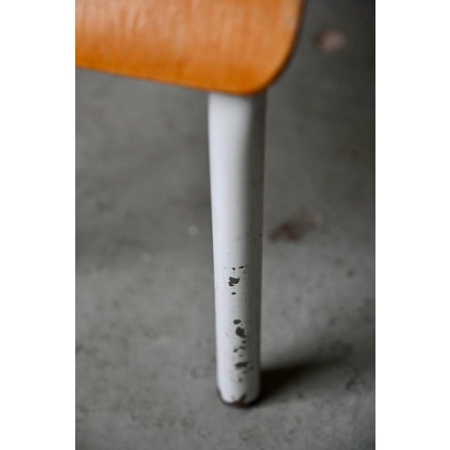 Vintage School Chair in Tubular Metal and Plywood, 1960s For Sale - Image 10 of 12