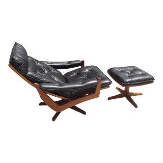 Lied Mobler Swivel Recliner & Ottoman For Sale