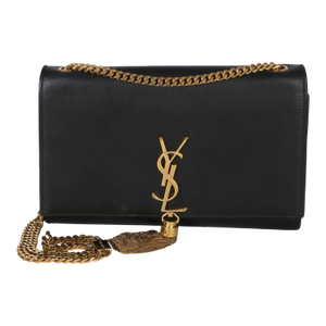 Black Grain De Poudre Medium Kate Tassel
