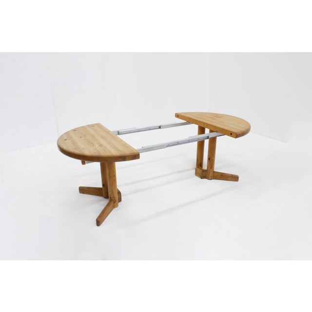 Vintage Dining Table and Dining Chairs in Pine and Papercord, 1970s, Set of 5 For Sale - Image 10 of 15