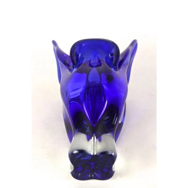 Vintage Dark Blue Murano Glass Vase, 1960s For Sale - Image 11 of 18