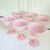 Art Deco Cotton Candy Pink Ripple Optic Swirl Coupe Champagne Coctail Glasses (Set of 6) For Sale - Image 3 of 5