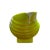 Mid-Century Modern Vintage Hollywood Ceramics California Lime Green Shell Centerpiece Bowl, Mid-Century Modern For Sale - Image 3 of 5