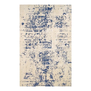 Modern Hand-Tufted Beige Area Rug- 5' 0" X 8' 0" For Sale