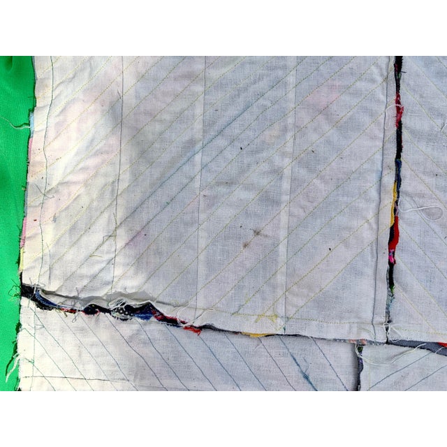 Vintage 19th Century Handmade Diamond String Quilt - King Size For Sale - Image 12 of 12