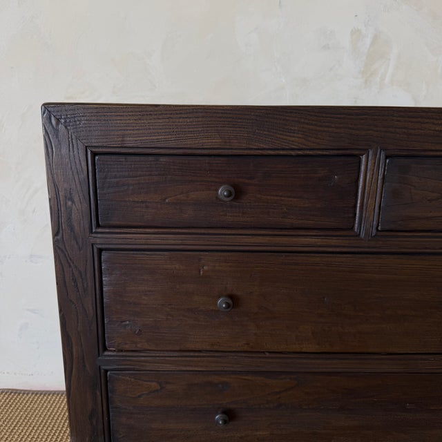 Ollie II Reclaimed Elm 8 Drawer Dresser - Dark Walnut For Sale - Image 4 of 12