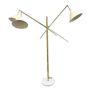 Italian Brass Mid Century Style Floor Lamp For Sale