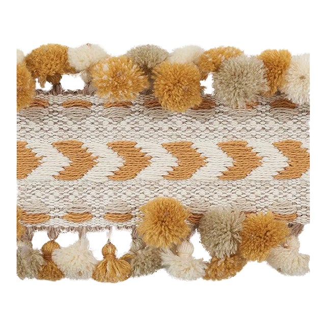 Sample - Schumacher Maracana Pom Tape in Ochre For Sale