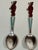 Vintage Estonian Tallinn 916 Silver & Enamel Bear Spoons — Set of 8 For Sale - Image 6 of 11