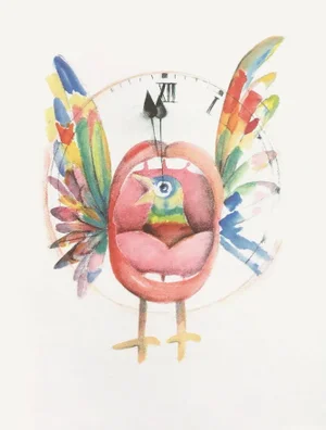 1990s André François La Voix d'Argent Screen Print